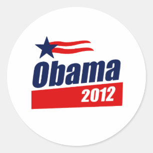Obama 2012 runder aufkleber