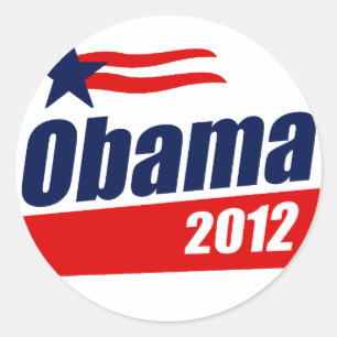 Obama 2012 runder aufkleber