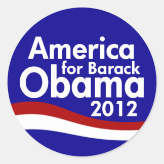 Obama 2012 runder aufkleber