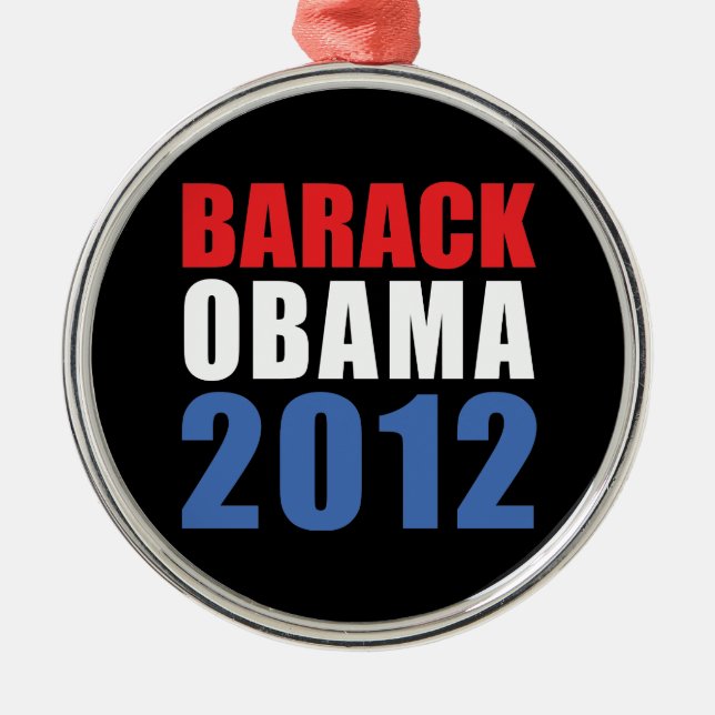 Obama 2012 silbernes ornament (Vorne)