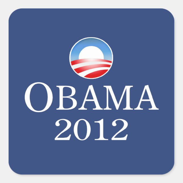 Obama 2012 Square Sticker (Vorderseite)