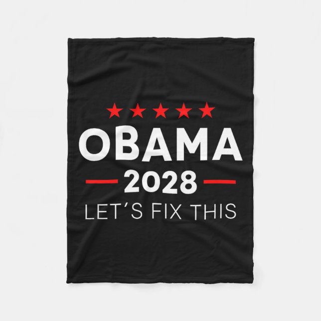 Obama 2028 3rd Term Let's Fix This, Obama For  Fleecedecke (Vorderseite)
