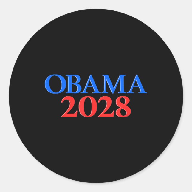Obama 2028 _9 runder aufkleber (Vorderseite)