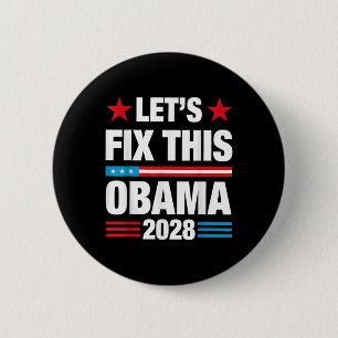 Obama 2028 amerikanische Flagge Obama für Präsiden Button