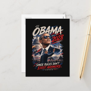 Obama 2028 Da Regeln nicht mehr existieren Feiertagspostkarte
