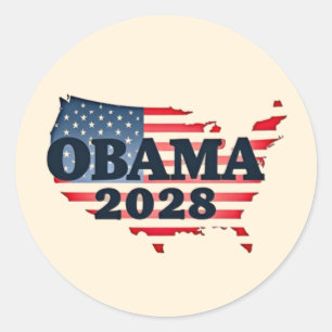Obama 2028 - Eine neue Morgendämmerung für Amerika Runder Aufkleber