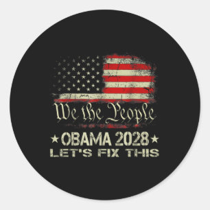 Obama 2028 für die Wahl zum Präsidenten 2028 Runder Aufkleber