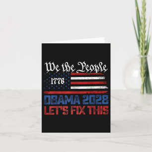 Obama 2028 Lasse Fix, dass wir die Menschen Vintag Karte