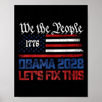 Obama 2028 Lasse Fix, dass wir die Menschen Vintag