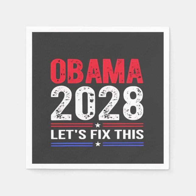 Obama 2028 Lasst uns diese Demokratiewahl USA repa Serviette (Vorderseite)