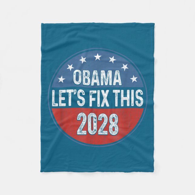 Obama 2028 Let's Fix This Obama 48th President Fleecedecke (Vorderseite)