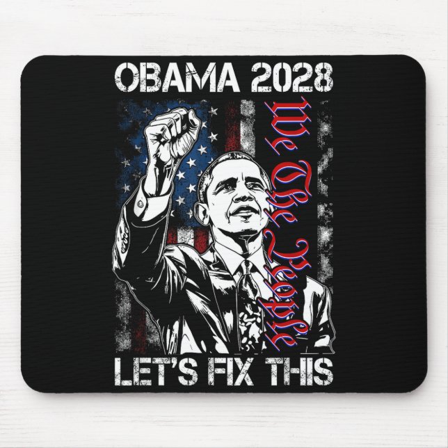 Obama 2028 Let's Fix This Obama 48th President Mousepad (Vorne)