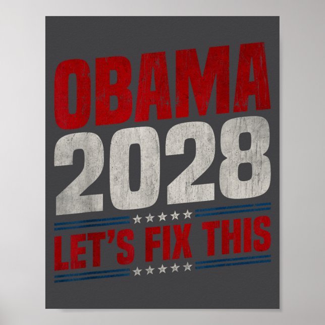 Obama 2028 Let's Fix This Obama 48th President Poster (Vorne)