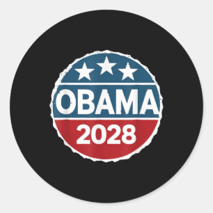 Obama 2028 Obama für Präsident 2028 Obama Vintag Runder Aufkleber