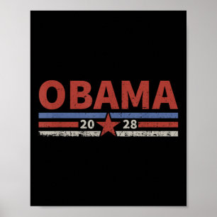 Obama 2028 Präsident Amerikanische Flagge Patrioti Poster