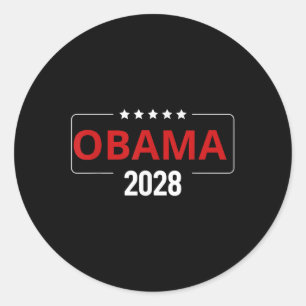 Obama 2028 Retro Obama Präsident 2028 Obama 2 Runder Aufkleber