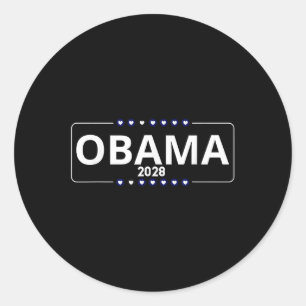 Obama 2028 Retro Obama Präsident 2028 Obama 2 Runder Aufkleber