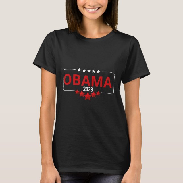 Obama 2028 Retro Obama Präsident 2028 Obama 2 T-Shirt (Vorderseite)