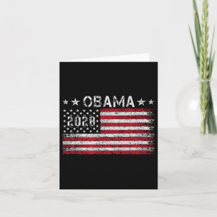 Obama 2028 Retro Vintag Flag Patriotische Politik Karte