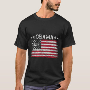 Obama 2028 Retro Vintag Flag Patriotische Politik  T-Shirt