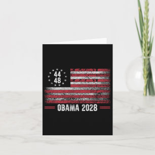 Obama 2028 Retro Vintag US Flag Patriotic Premium Karte