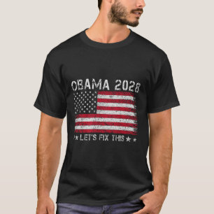 Obama 2028 Retro Vintage Flagge USA Patriotische P T-Shirt