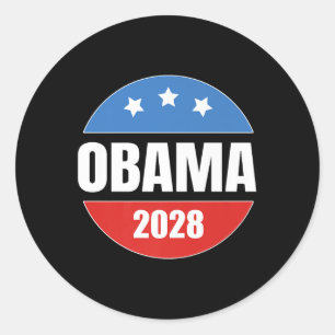 Obama 2028 Retro Vintage Premium Runder Aufkleber