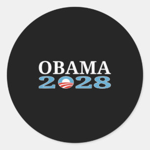 Obama 2028 Shirt Obama für Präsident 2028 Runder Aufkleber