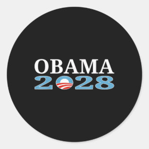 Obama 2028 Shirt Obama für Präsident 2028 Runder Aufkleber