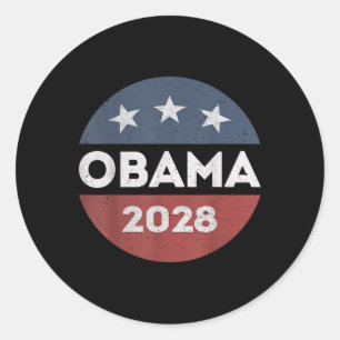 Obama 2028 Shirt Obama für Präsident Runder Aufkleber