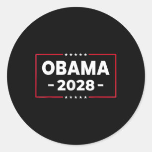Obama 2028 Shirt Wahl Obama für Präsident 2028 _8 Runder Aufkleber