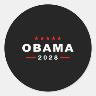 Obama 2028 Shirt Wahl Obama für Präsident 2028 Runder Aufkleber