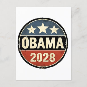 Obama 2028 US-Wahlpolitik Ankündigungspostkarte