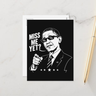 Obama 2028 Vermisse Mich Schon Präsident 44 Lustig Feiertagspostkarte