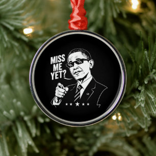 Obama 2028 Vermisse Mich Schon Präsident 44 Lustig Ornament Aus Metall