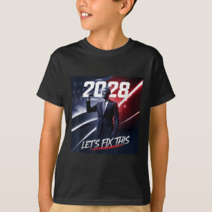Obama 2028 Vintage Patriotische politische Kundgeb T-Shirt