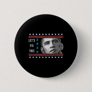 Obama 2028 Vintager patriotischer politischer Prot Button