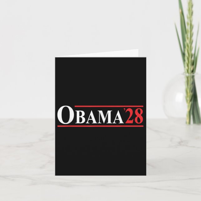 Obama 28 Retro Vintag Karte (Vorderseite)