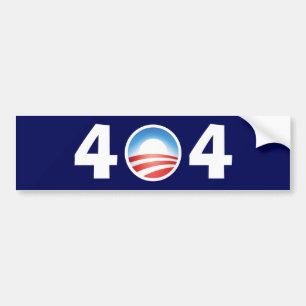 Obama 404 ahnungslos - Datei nicht gefunden Autoaufkleber