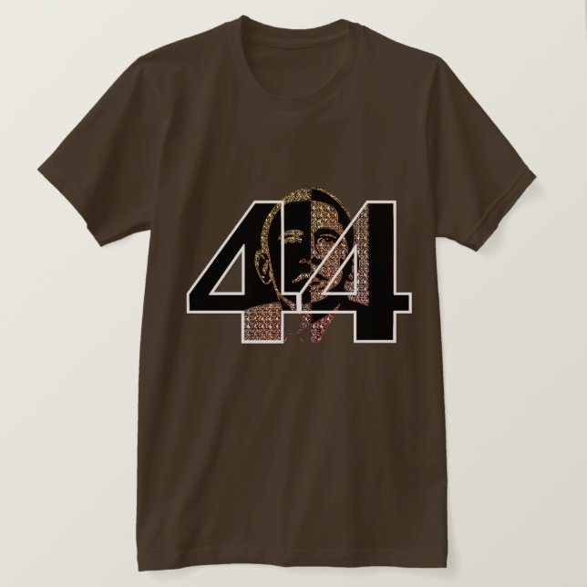 Obama 44. Präsident Jersey T-Shirt (Design vorne)