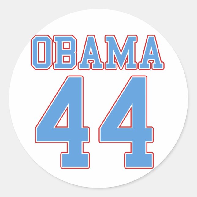 Obama - 44 runder aufkleber (Vorderseite)