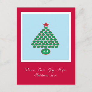 Obama 44 Weihnachts-Postkarte Feiertagspostkarte