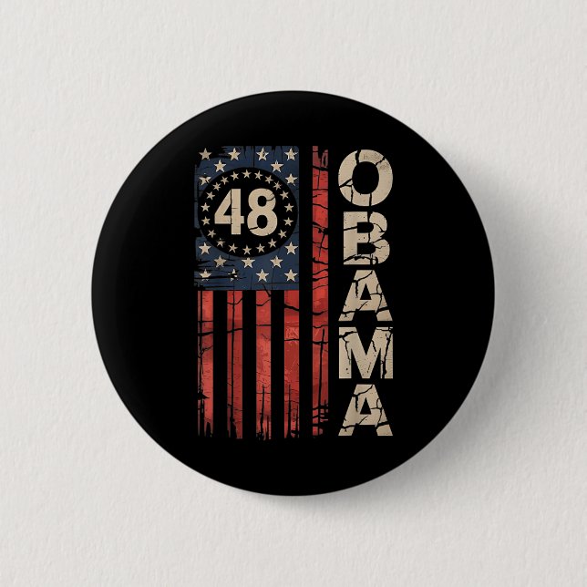 Obama 48. US-Präsident Flag Obama für Presi Button (Vorderseite)
