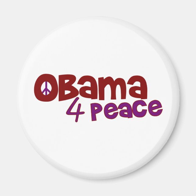Obama 4 Frieden Magnet (Vorne)