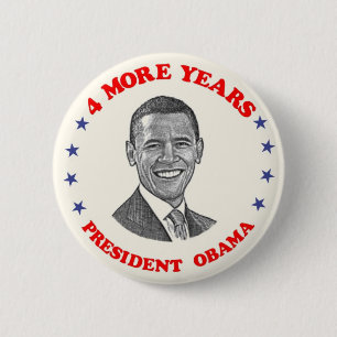 Obama 4 weitere Jahre Button