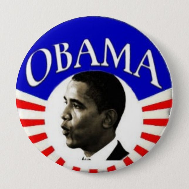 Obama 4 Zoll Knopf Button (Vorderseite)