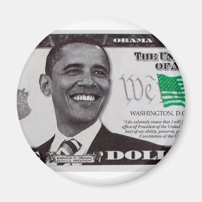 Obama 9 Dollar Bill Magnet (Vorne)