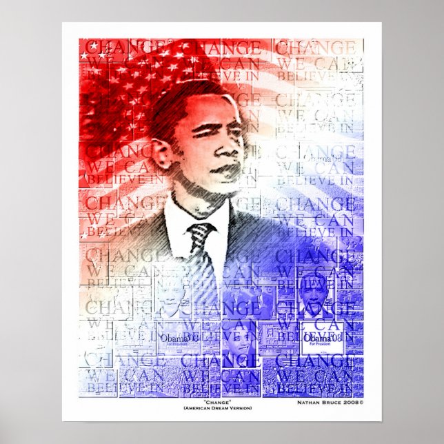 Obama American Dream Version - Maßgeschneiderte Poster (Vorne)