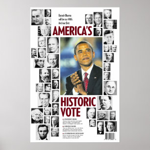Obama: Amerikas historisches Wählerposter Poster