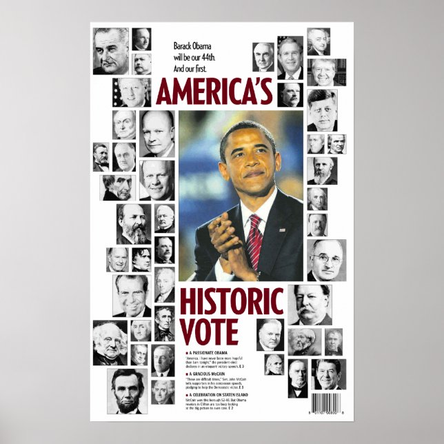 Obama: Amerikas historisches Wählerposter Poster (Vorne)